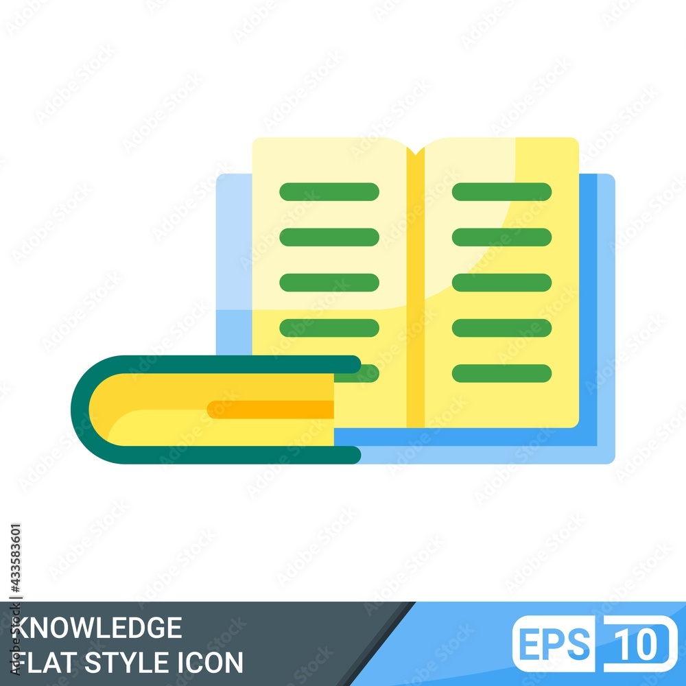 knowledge in flat style icon. online learning icon, vector illustration for application, web, presentation template. EPS 10 knowledge in flat style icon. online learning icon, vector illustration for application, web, presentation template. EPS 10