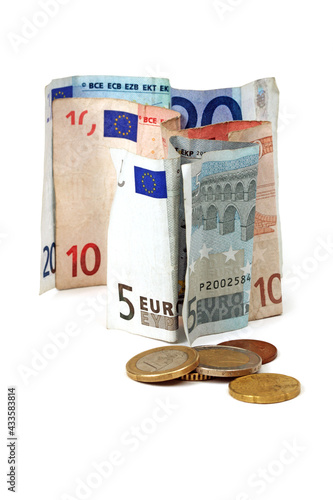 old euro banknotes