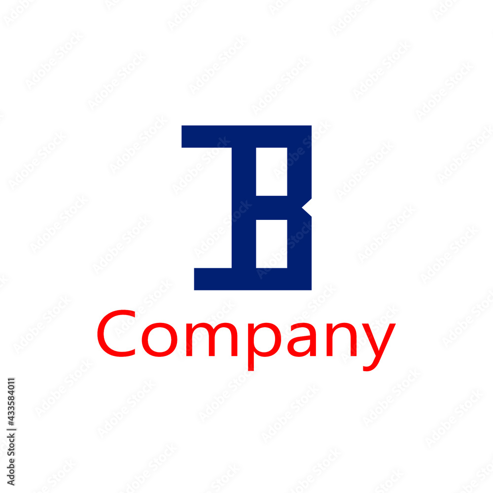 Fototapeta premium abstract blue letter B logo