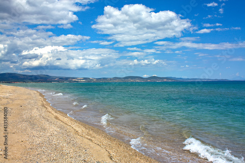 Sea and Sky View of Coastline