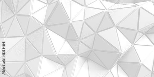 White Geometric Poligon Abstract Background