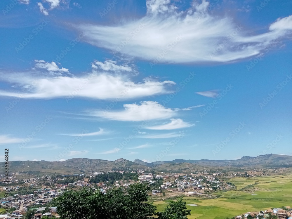 Fototapeta premium Paysage de Fianarantsoa, Voyage, Fianarantsoa , Madagascar