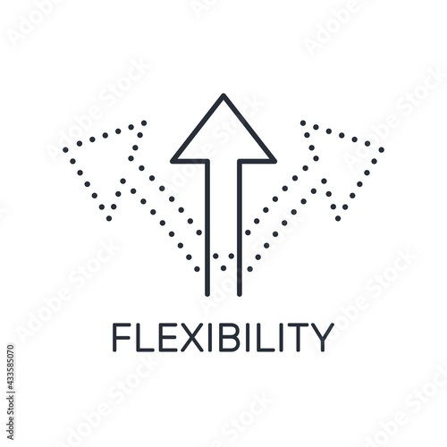 Flexibility. Form restoration. Vector Linear Icon Isolated on White Background.