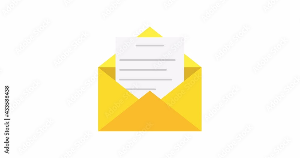 Animation of an envelope with a letter. Email or message concept. Alfa chanel. 4K
Animation of an envelope with a letter. Email or message concept. Alfa chanel. 4K