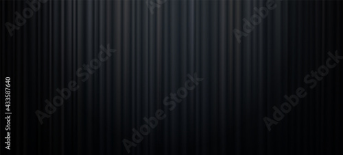 Black curtain wall with spotlight texture abstract background vector illustration