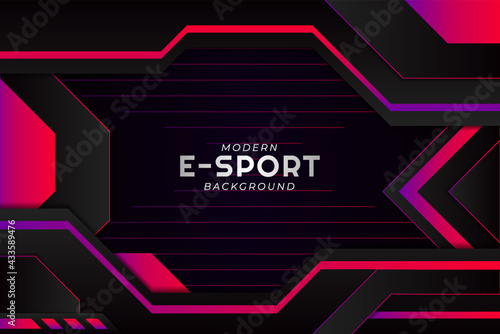Modern Futuristic Gaming Stream and Social Media Banner Background Purple and Pink