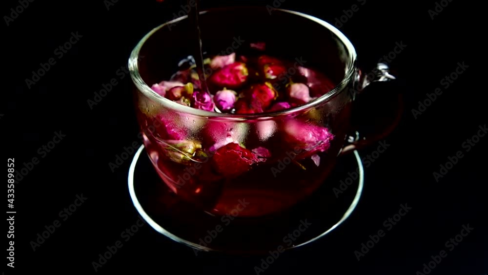 Flower tea from the petals of the tea rose. Flower tea from the petals of the tea rose.