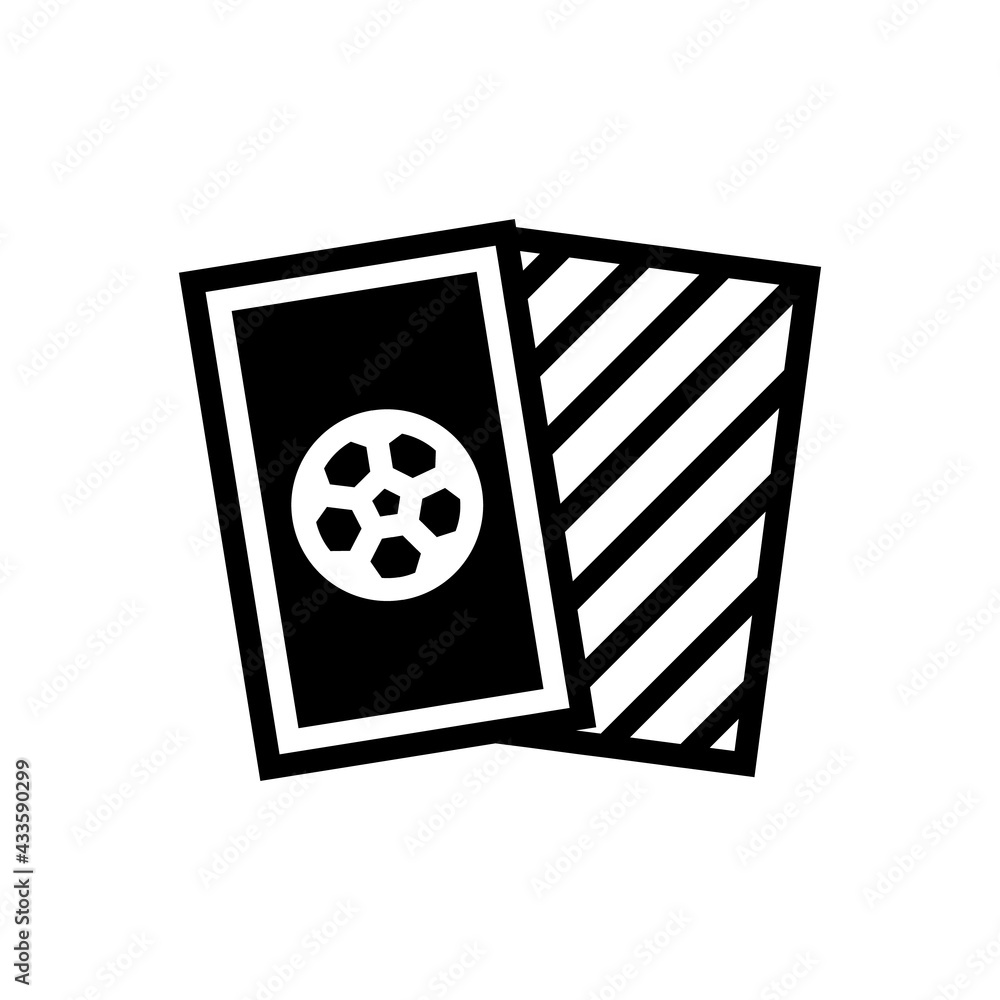 Football or Soccer Card Vector icon in Glyph Style. The red and yellow cards are used by the referee to judge fouls. Vector illustration icons can be used for applications, websites, or part of logo Football or Soccer Card Vector icon in Glyph Style. The red and yellow cards are used by the referee to judge fouls. Vector illustration icons can be used for applications, websites, or part of logo