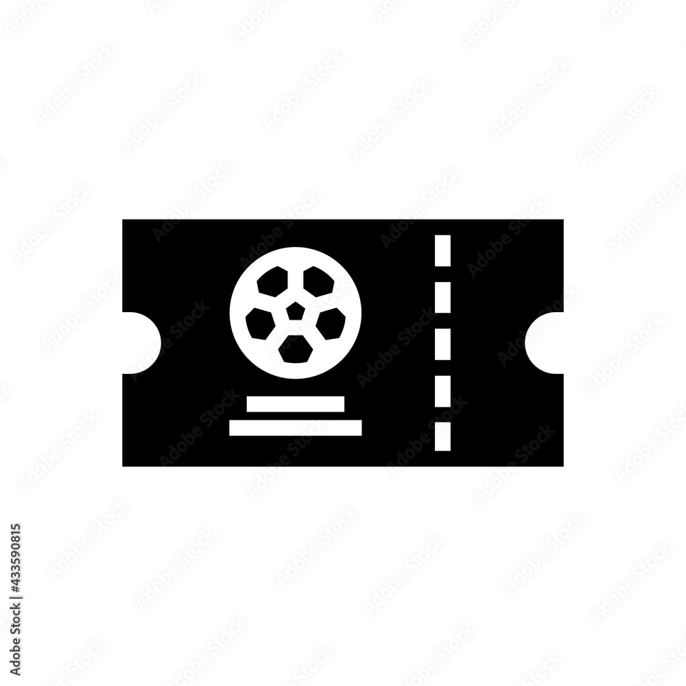 Football or Soccer Ticket icon in Glyph Style. a ticket with soccer ball is a symbol of stadium entrance ticket. Vector illustration icons can be used for apps, websites, or part of a logo. Football or Soccer Ticket icon in Glyph Style. a ticket with soccer ball is a symbol of stadium entrance ticket. Vector illustration icons can be used for apps, websites, or part of a logo.