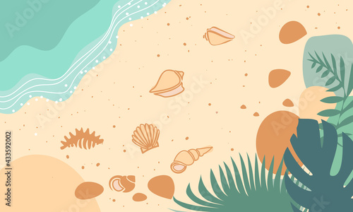 Seashore with sea waves