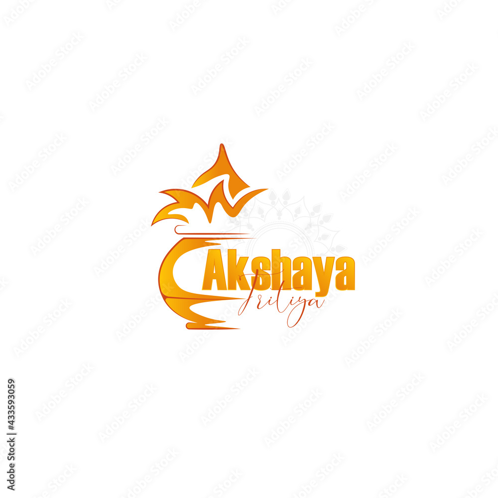 Obraz premium Vector Illustration of Happy Akshaya Tritiya.