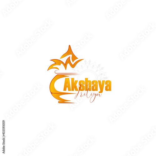 Vector  Illustration of Happy Akshaya Tritiya.