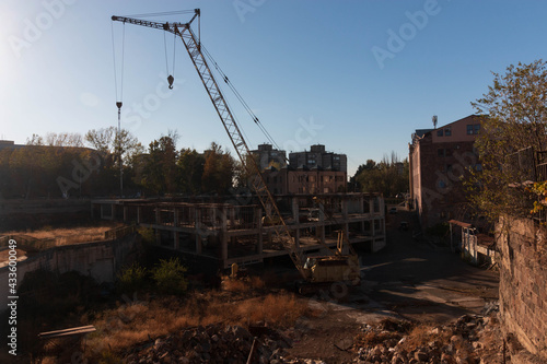 construction site with a crane in yerevan
