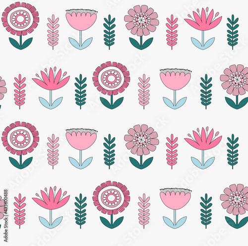 Cute Floral pattern in the flower. Seamless texture. Elegant template for fashion prints. 