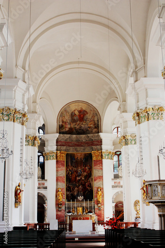 Inside the White Church in Heidelberg.