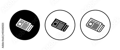 Newspaper icon set. news paper vector sign