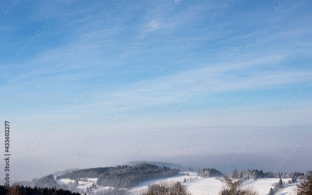 Winterlandschaft  im Riesengebirge, Benecko, Tschechien