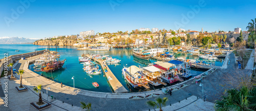Antalya old harbour view. Harbour is populer tourist attraction in Antalya