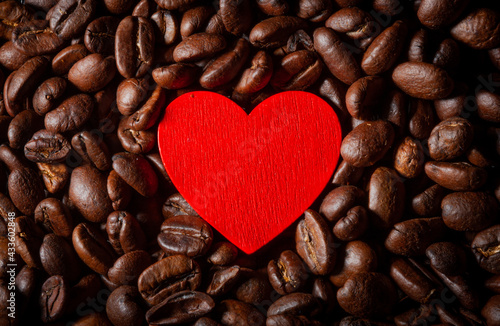 coffee beans heart