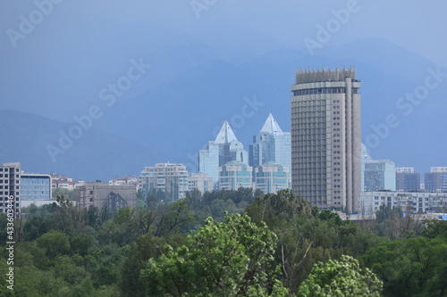 summer view of the city of Almaty  Kazakhstan