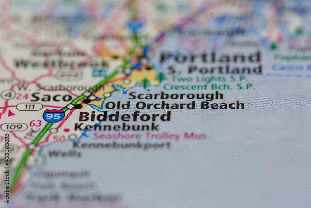 Map Of Old Orchard Beach 05-14-2021 Portsmouth, Hampshire, Uk, Old Orchard Beach Maine Usa Shown On  A Geography Map Or Road Map Stock Photo | Adobe Stock