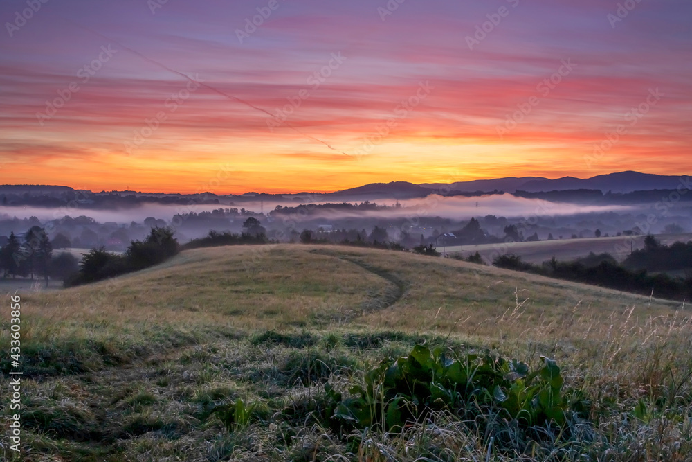 sunrise over the mountains