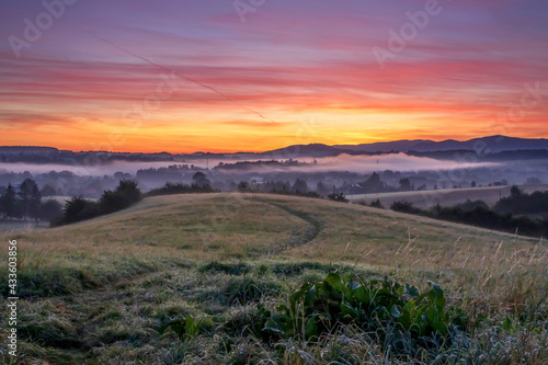 sunrise over the mountains