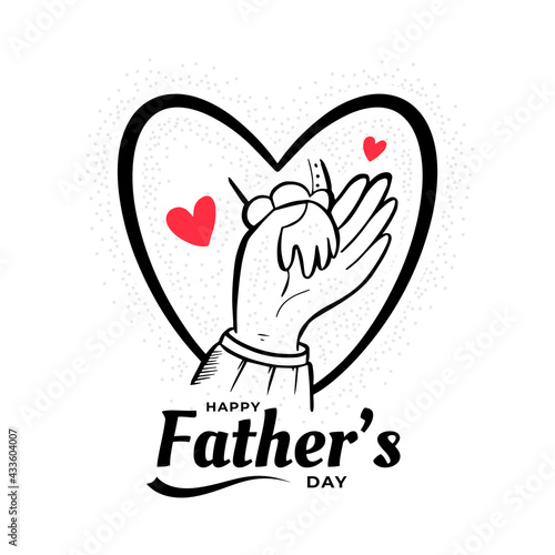 dad holding son hand love fathers day background