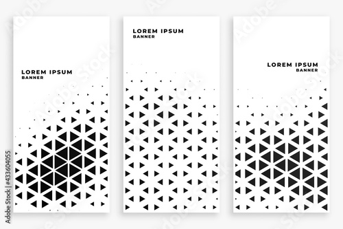 abstract triangle halftone pattern set photo