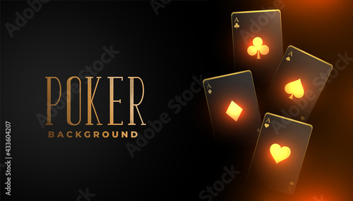 glowing casino playing card background