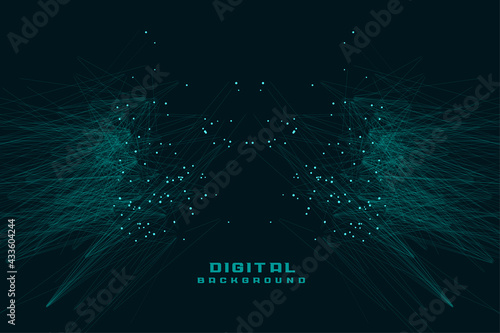 network particles connection technology background