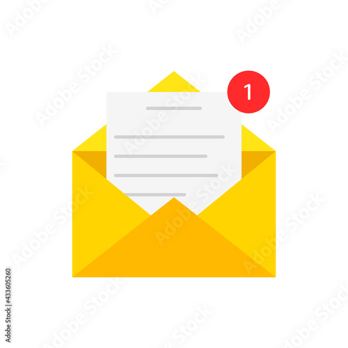 Free Download Email. Envelope isolated on a white background. Mail, letter or message concept. Flat style. Vector illustration - GFXLoad