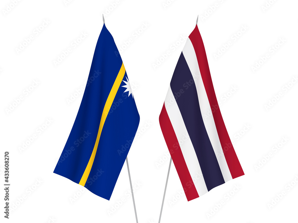 Thailand and Republic of Nauru flags