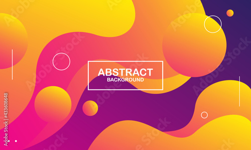 Colorful geometric background. Liquid color background design. Fluid shapes composition. Vector illustration