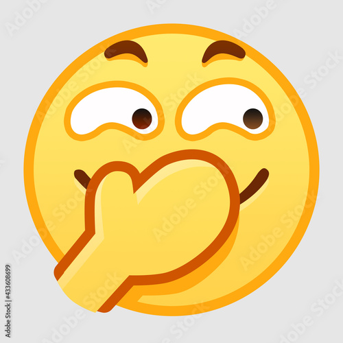 Canvas-taulu Smile, snicker, funny, fun, interesting, graphic, OK, satisfied, done, good, fas