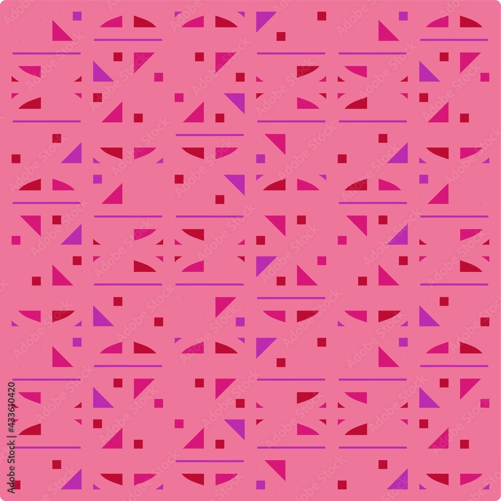 Beautiful of Colorful Geometric Pattern with Triangles and Square, Repeated, Abstract, Illustrator Pattern Wallpaper. Image for Printing on Paper, Wallpaper or Background, Covers, Fabrics Beautiful of Colorful Geometric Pattern with Triangles and Square, Repeated, Abstract, Illustrator Pattern Wallpaper. Image for Printing on Paper, Wallpaper or Background, Covers, Fabrics