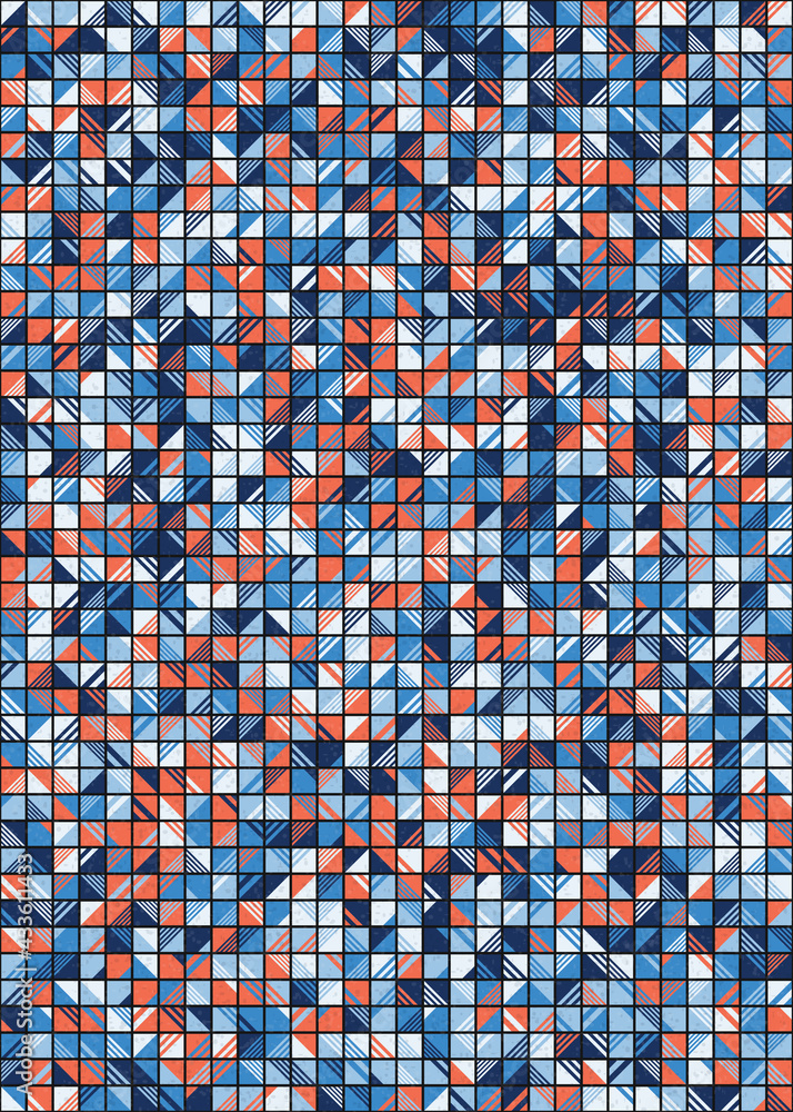 Fototapeta premium Abstract Geometric Pattern generative computational art illustration