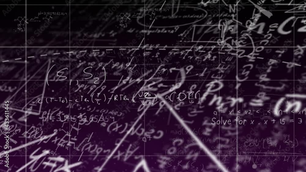 Animation of floating mathematical equations on black background Animation of floating mathematical equations on black background