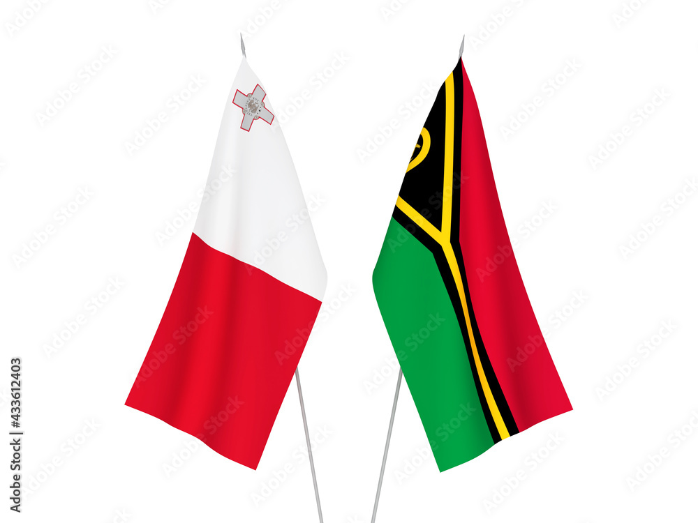 Republic of Vanuatu and Malta flags