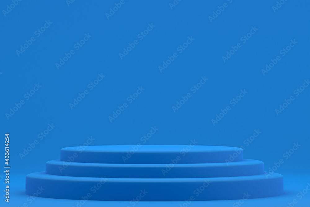 Podium minimal or product stand for cosmetic product presentation