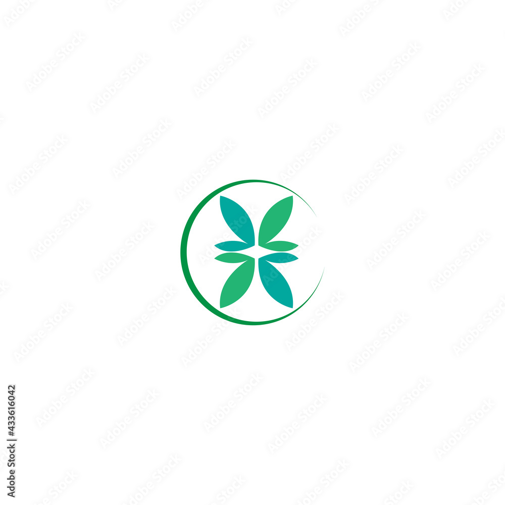 A cool combination of plant leaf and circle designs. You can use it for logos  brands  labels  businesses that will bring excitement.