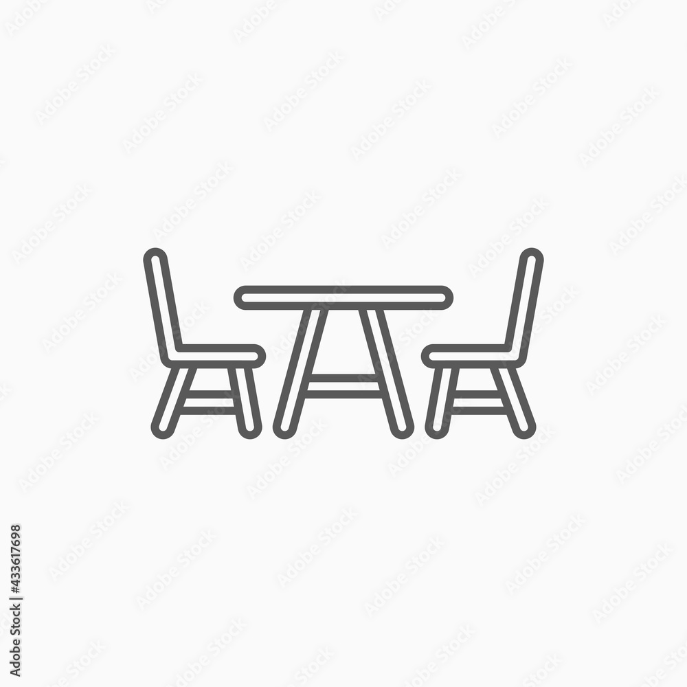 table and chair icon, table chair vector table and chair icon, table chair vector