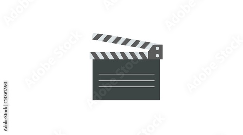 Clapperboard Icon. Vector isolated flat illustration of a Clapperboard