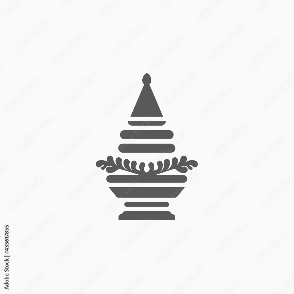 tray with pedestal icon vector tray with pedestal icon vector