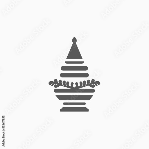 tray with pedestal icon vector