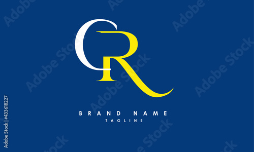 Alphabet letters Initials Monogram logo CR, RC, C and R