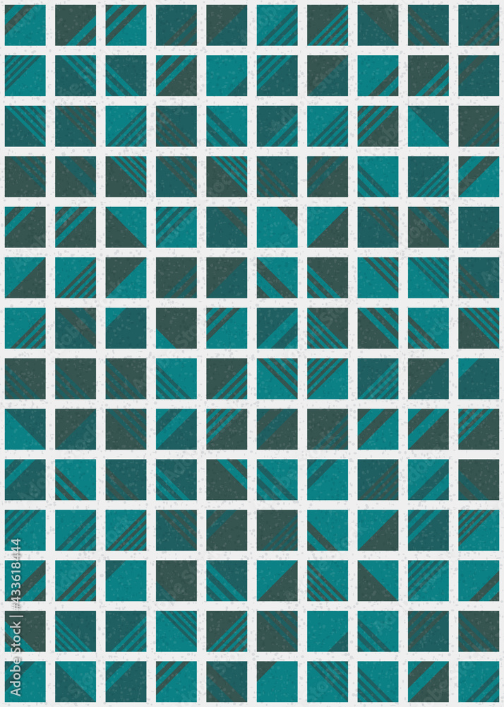 Fototapeta premium Abstract Geometric Pattern generative computational art illustration