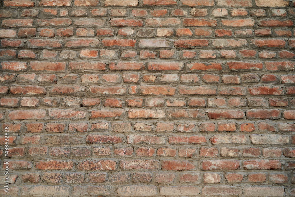Texture of old brick wall from red bricks Texture of old brick wall from red bricks