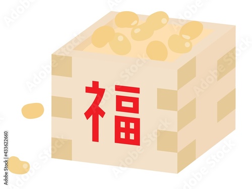 節分の豆のイラスト