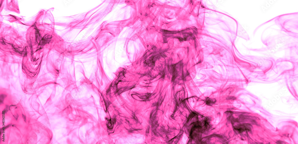 Pink smoke on a white background. Pink smoke on a white background.